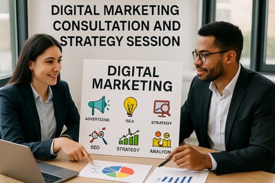 Digital marketing consultation and strategy session Digital marketing consultation and strategy session