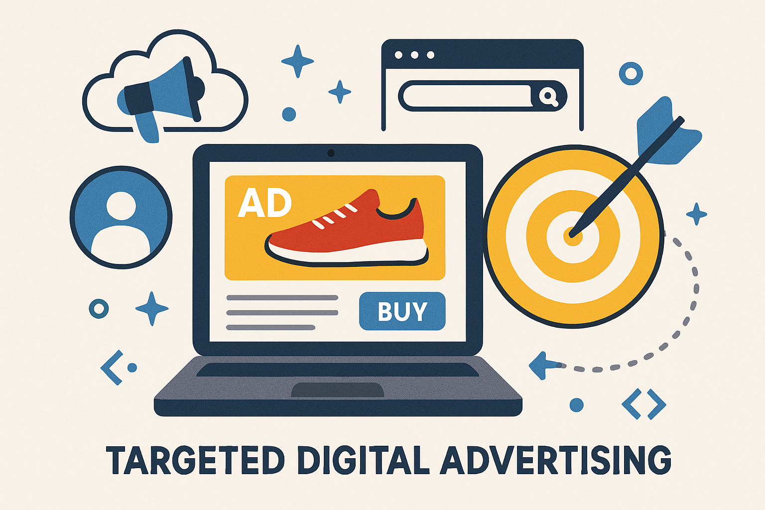 Targeted digital advertising campaign in action